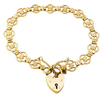 9ct gold 7.5g 7 inch unusual Bracelet